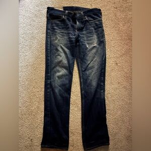 Hollister Dark Blue Straight Leg Jeans